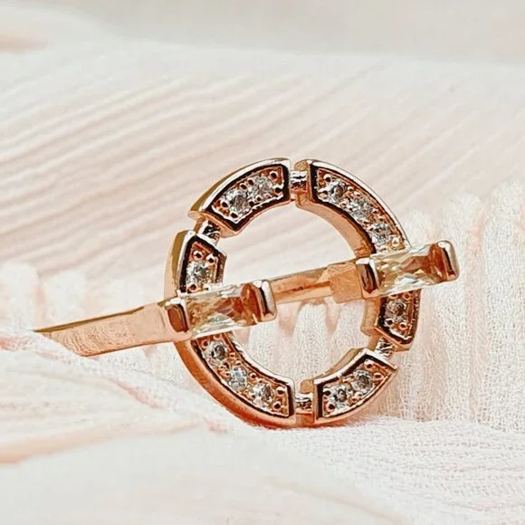 💍 Trendy Design Zircon Unique Hollow Rings for Women, INDN8322 - Picture 3 of 3